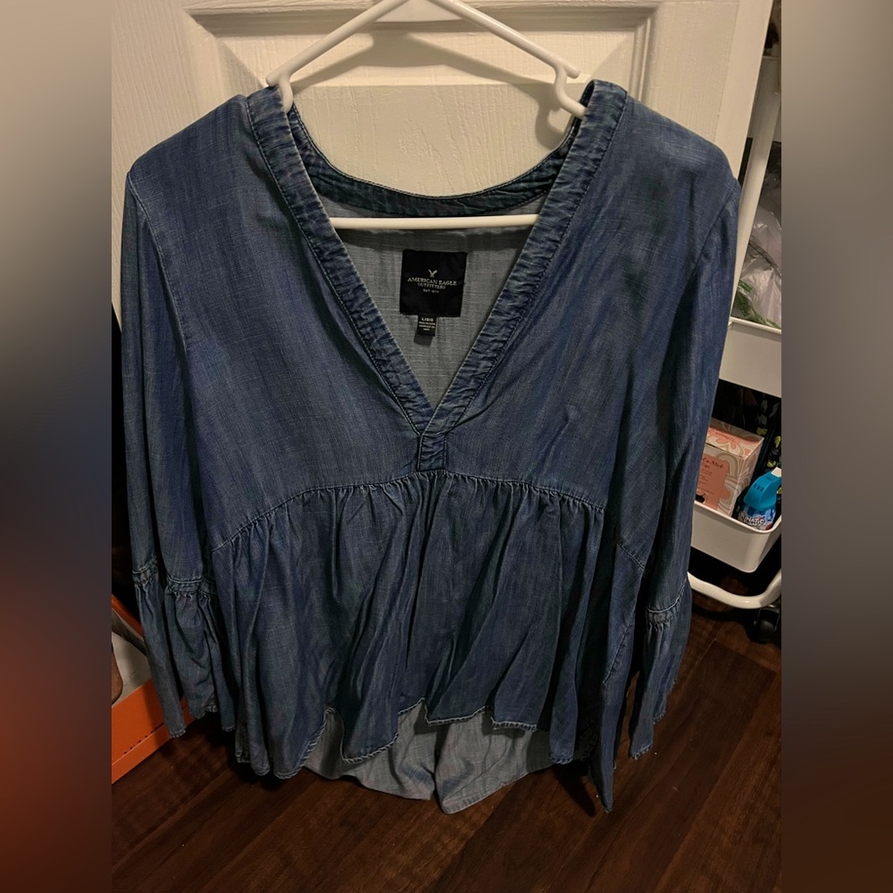 American Eagle Denim blouse